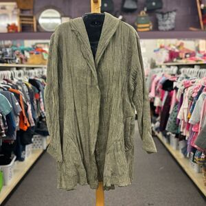 Keren hart olive green cardigan med/larg